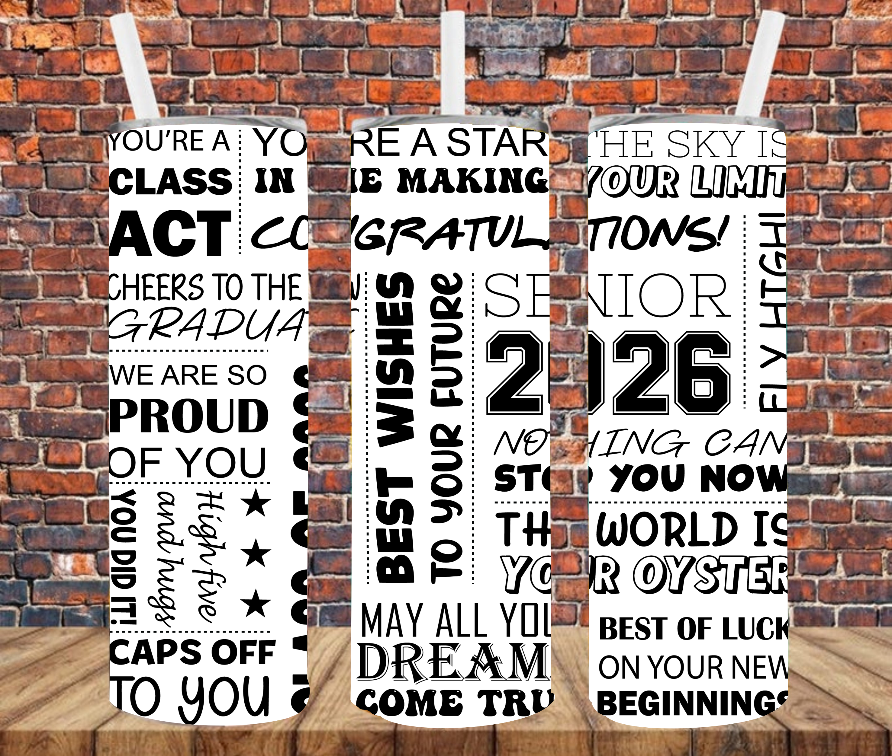 Senior 2026- Tumbler Wrap - Sublimation Transfers