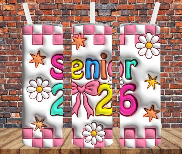 Senior 2026- Tumbler Wrap - Sublimation Transfers