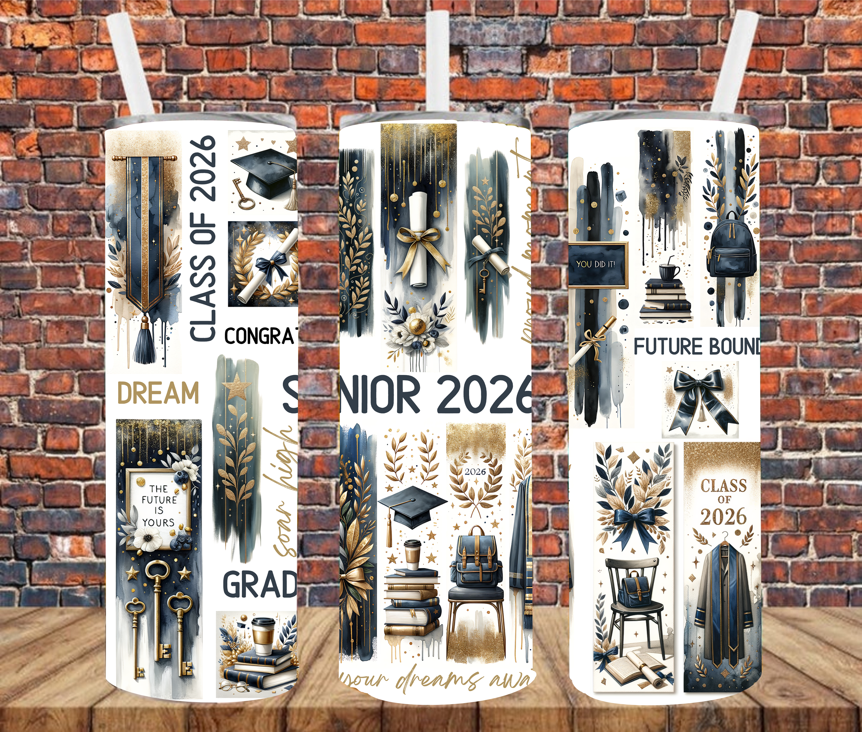Senior 2026- Tumbler Wrap - vinyl Transfers