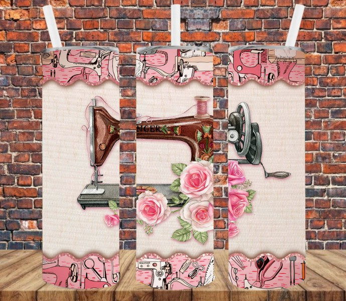 Sewing Machine - Tumbler Wrap Vinyl Transfers