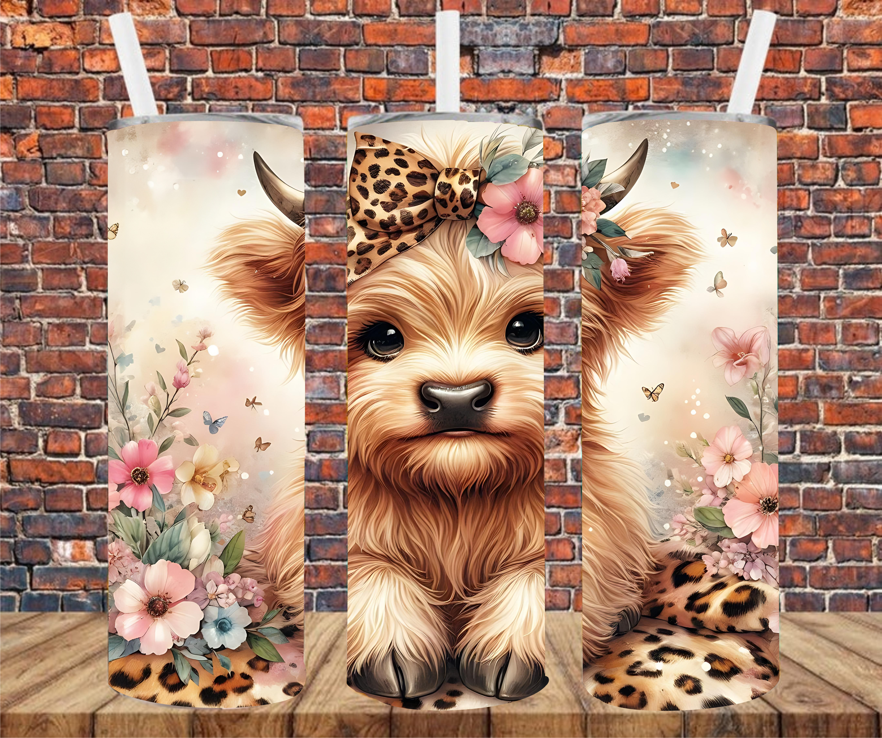 Shaggy Cow - Tumbler Wrap - Sublimation Transfer