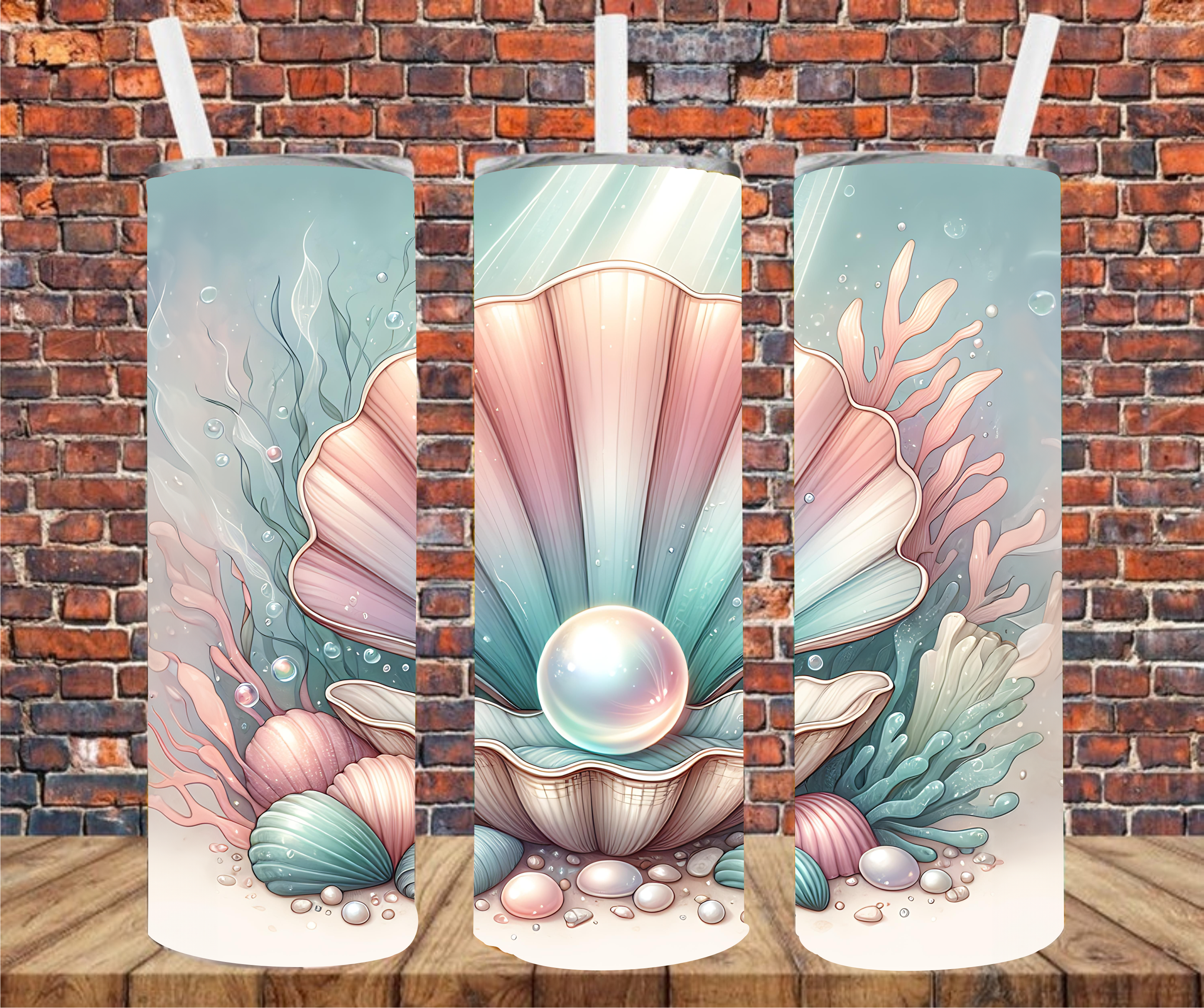 Shimmer Pearl - Tumbler Wrap - Sublimation Transfers