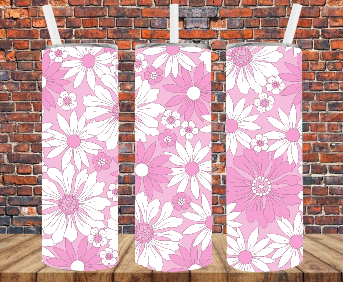 Floral- Tumbler Wrap - Sublimation Transfers