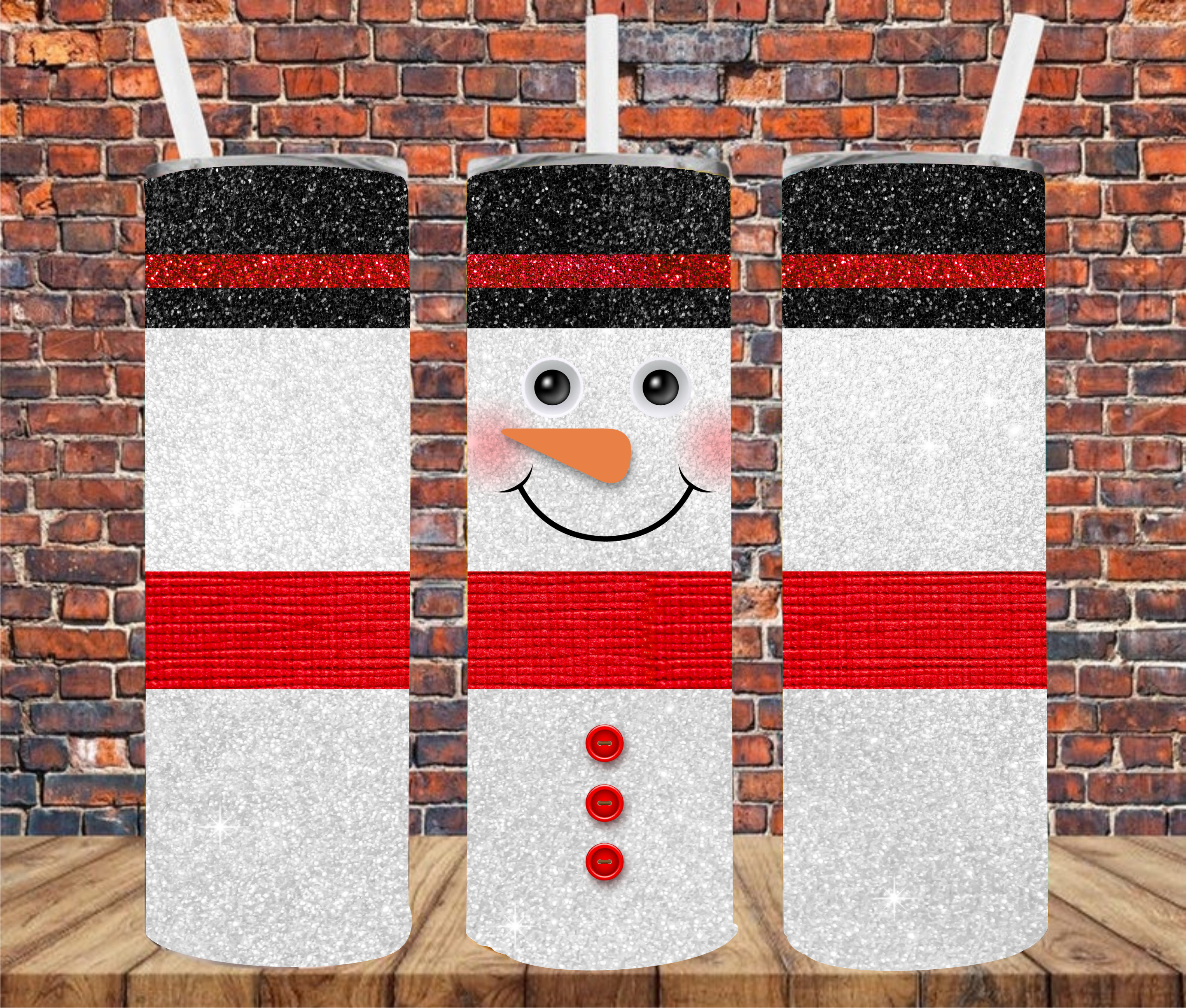 Snowman - Tumbler Wrap - Sublimation Transfer