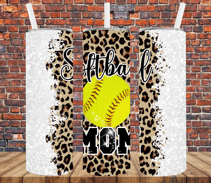 Softball Mom - Tumbler Wrap Sublimation Transfers