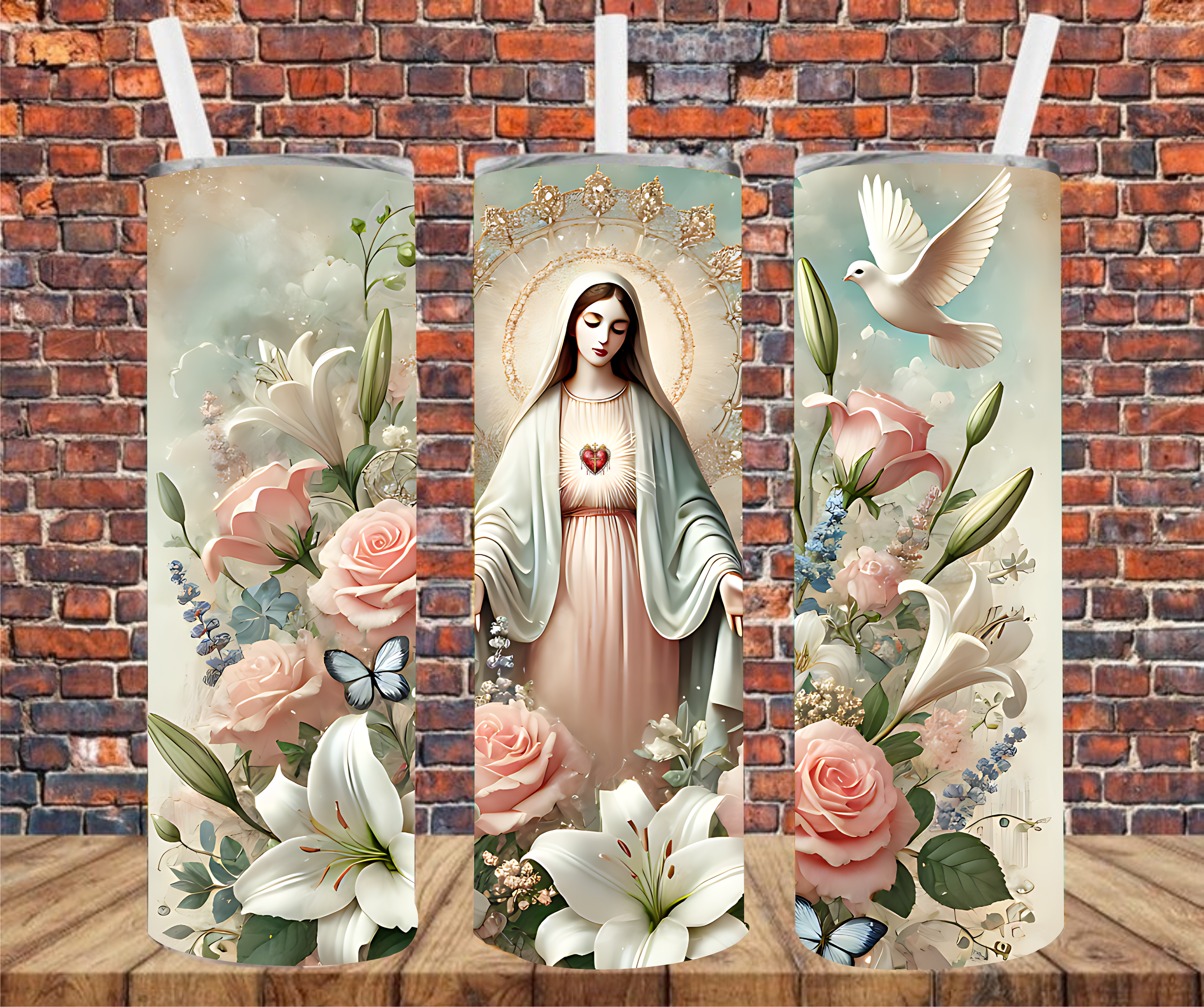 Virgin Mary - Tumbler Wrap - Sublimation Transfer