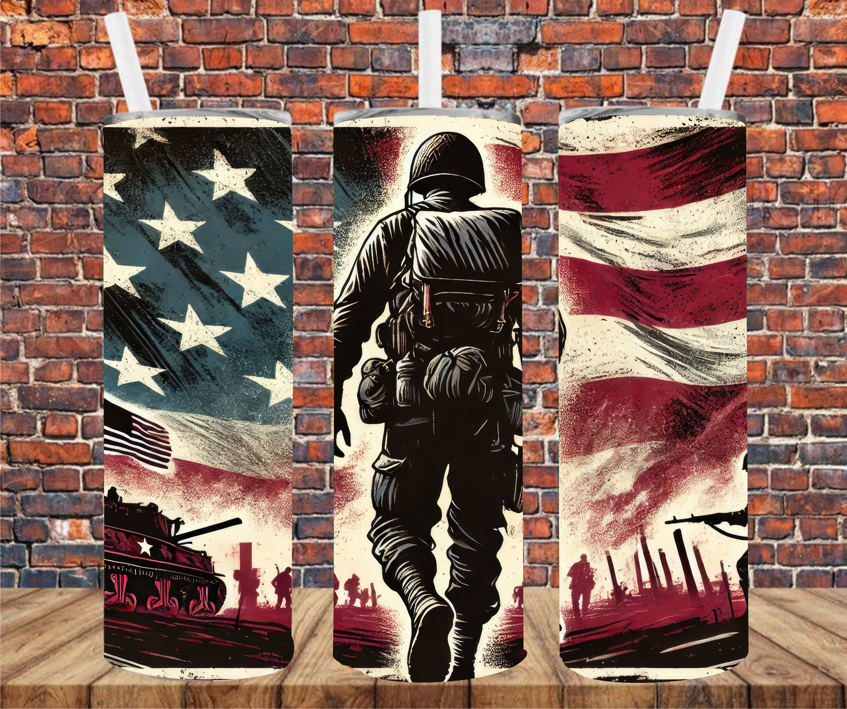 American Heroes - Tumbler Wrap - Sublimation Transfer