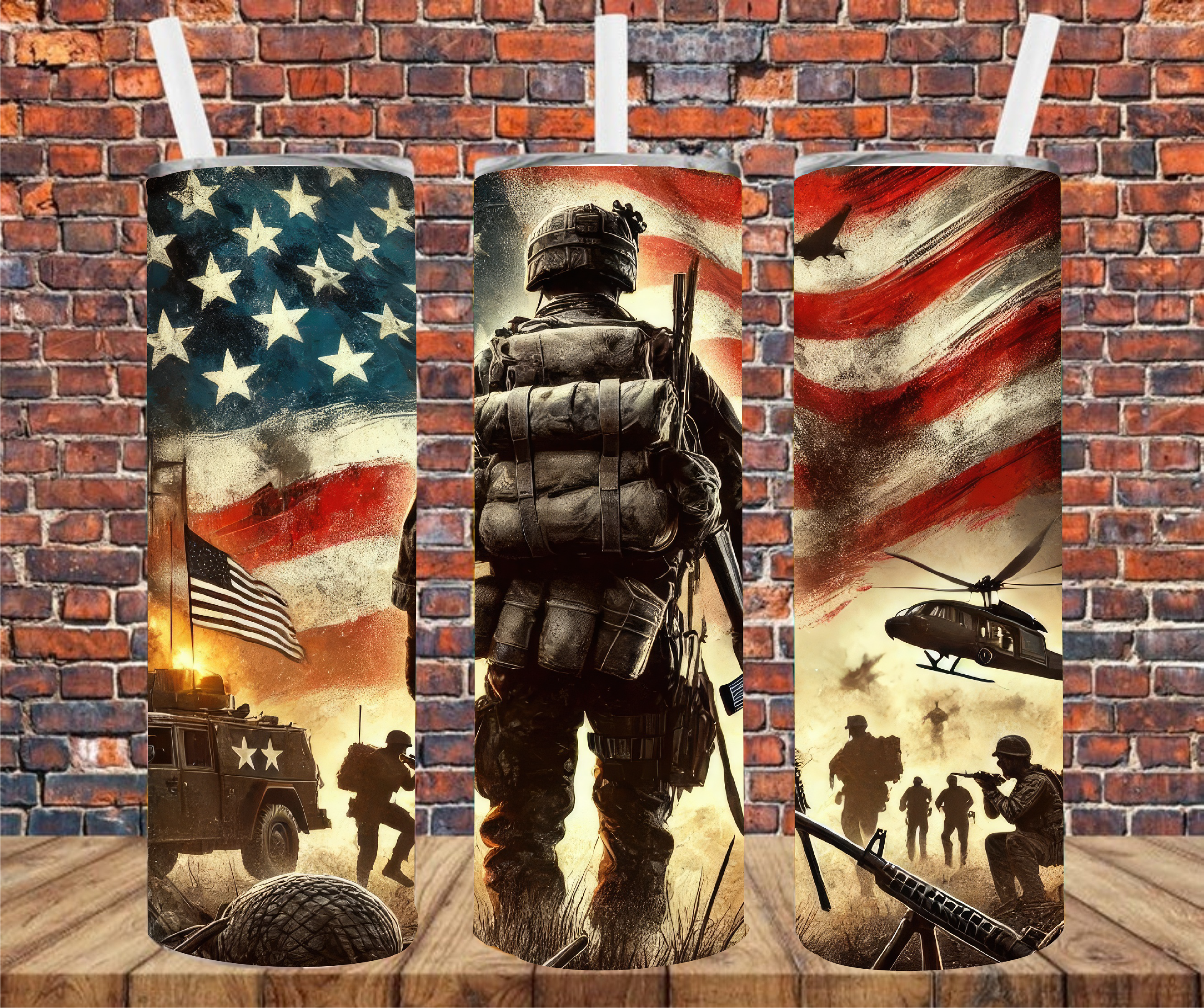 American Heroes - Tumbler Wrap - Sublimation Transfer