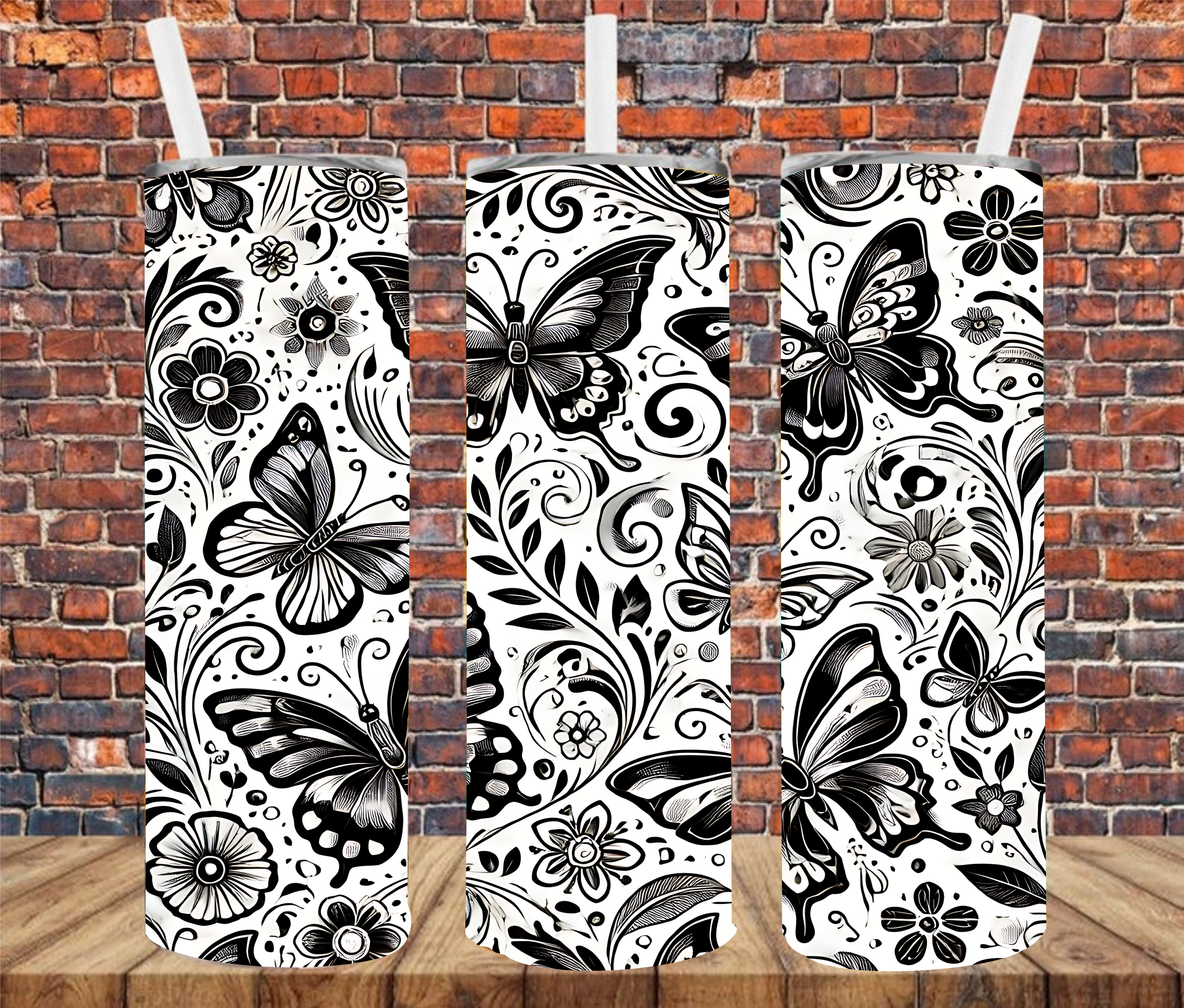Butterflies - Tumbler Wrap - Sublimation Transfers
