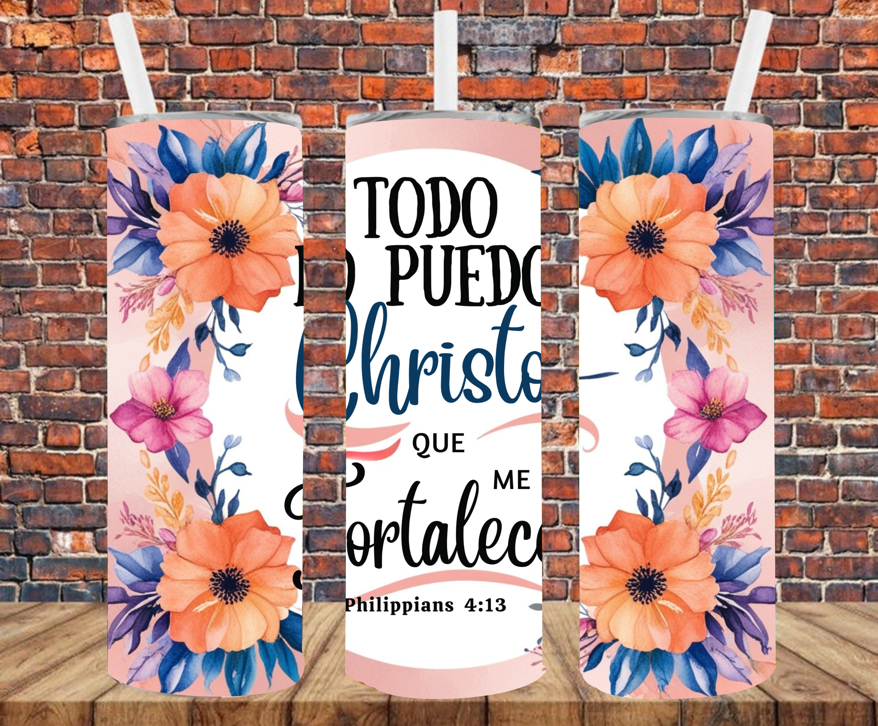 (Spanish) I Can Do All Things Through Christ Who Strengthens Me - Tumbler Wrap - Sublimation Transfers