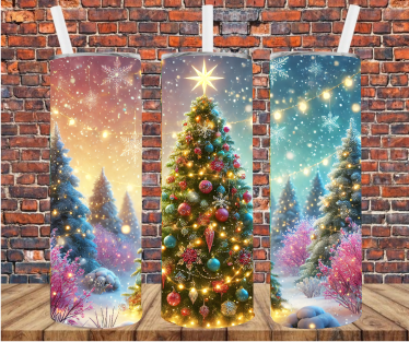 Christmas Trees- Tumbler Wrap - Sublimation Transfer