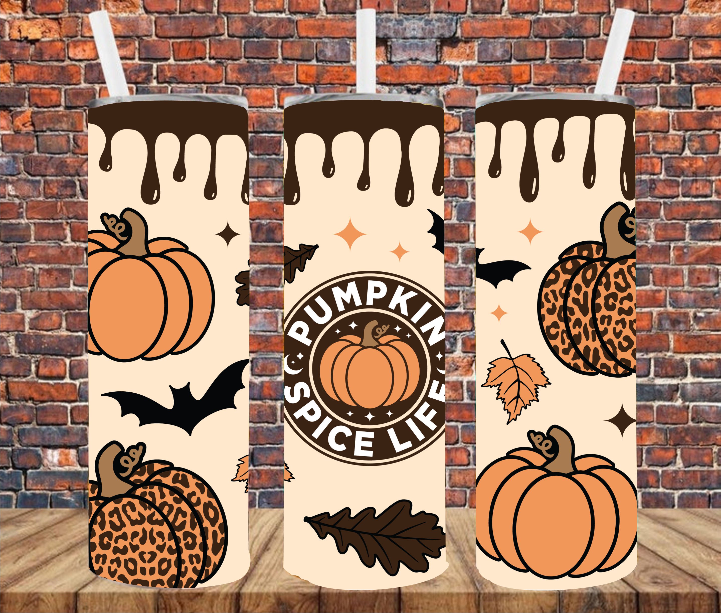 Pumpkin Spice Life - Tumbler Wrap - Sublimation Transfer