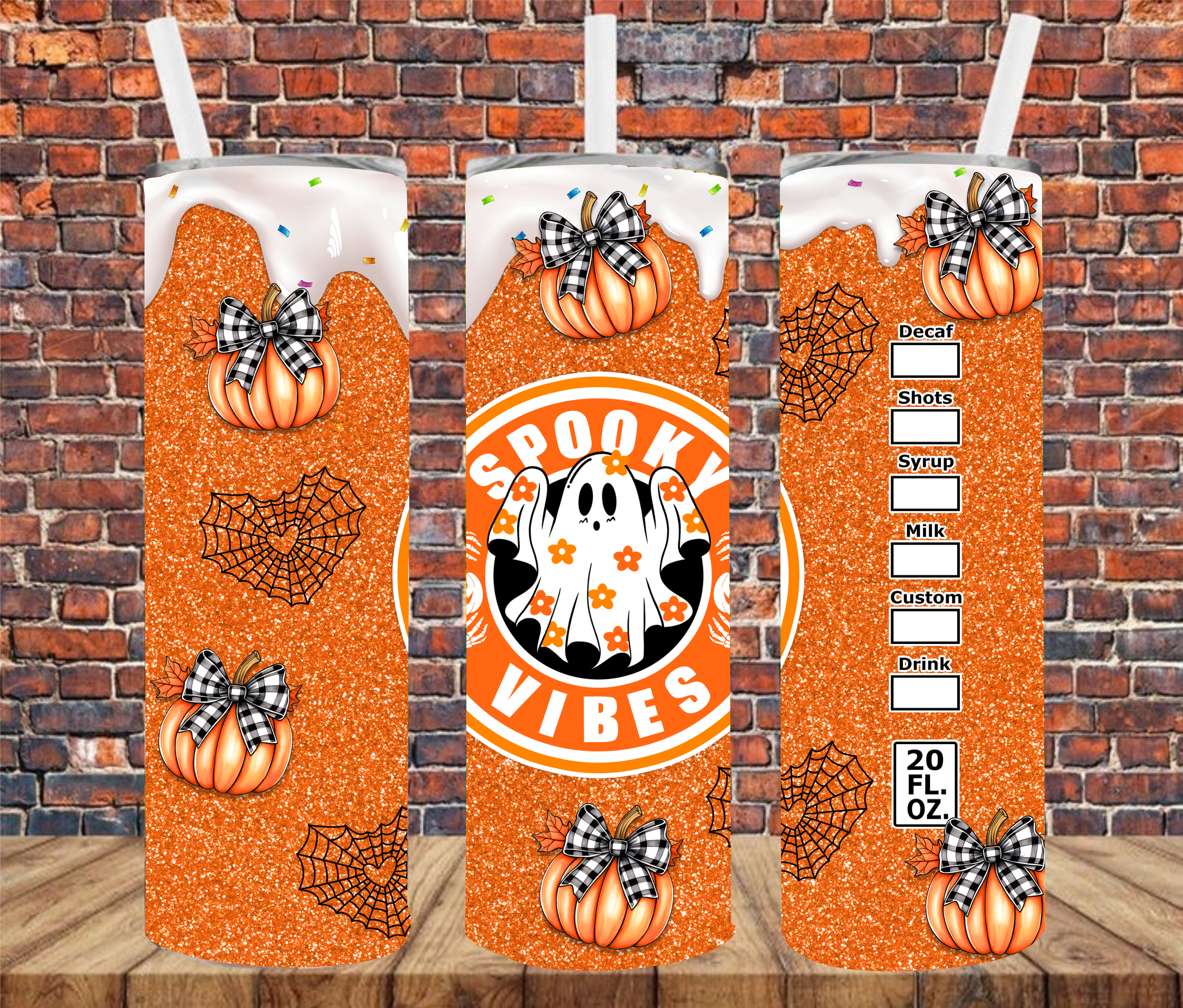 Spooky Vibes - Tumbler Wrap - vinyl Transfers