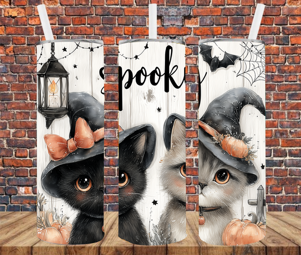 Spooky Cats - Tumbler Wrap - Sublimation Transfers
