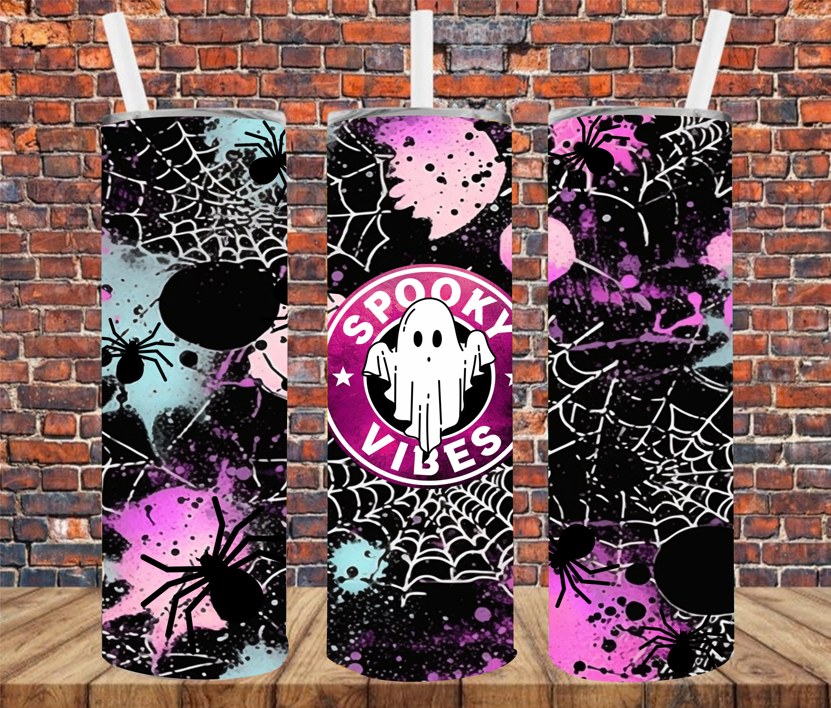 Spooky Vibes - Tumbler Wrap - vinyl Transfers