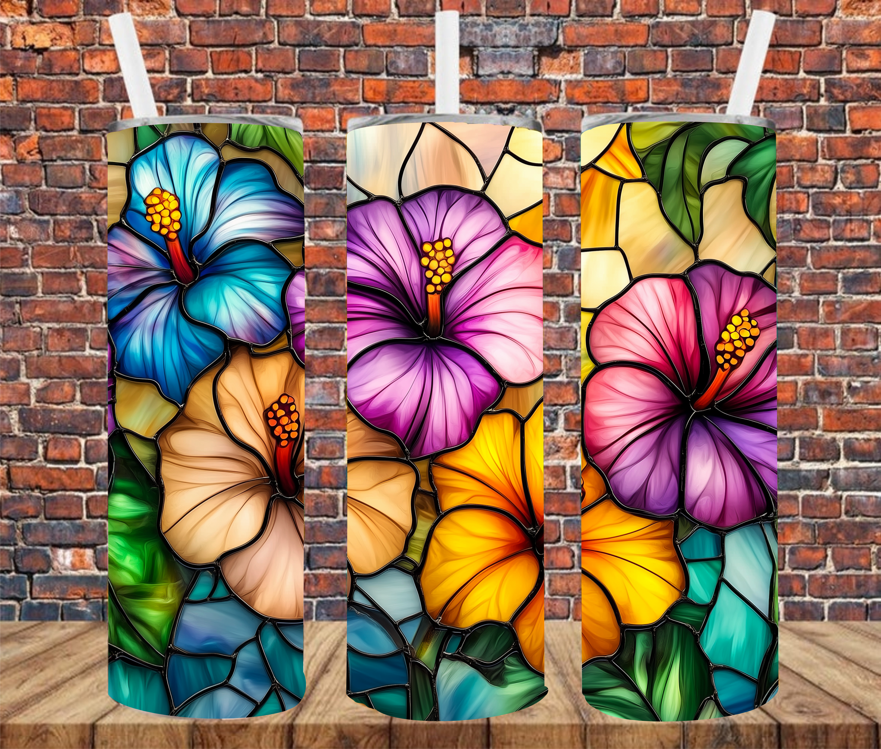 Stained Glass Effect - Tumbler Wrap - Sublimation Transfers