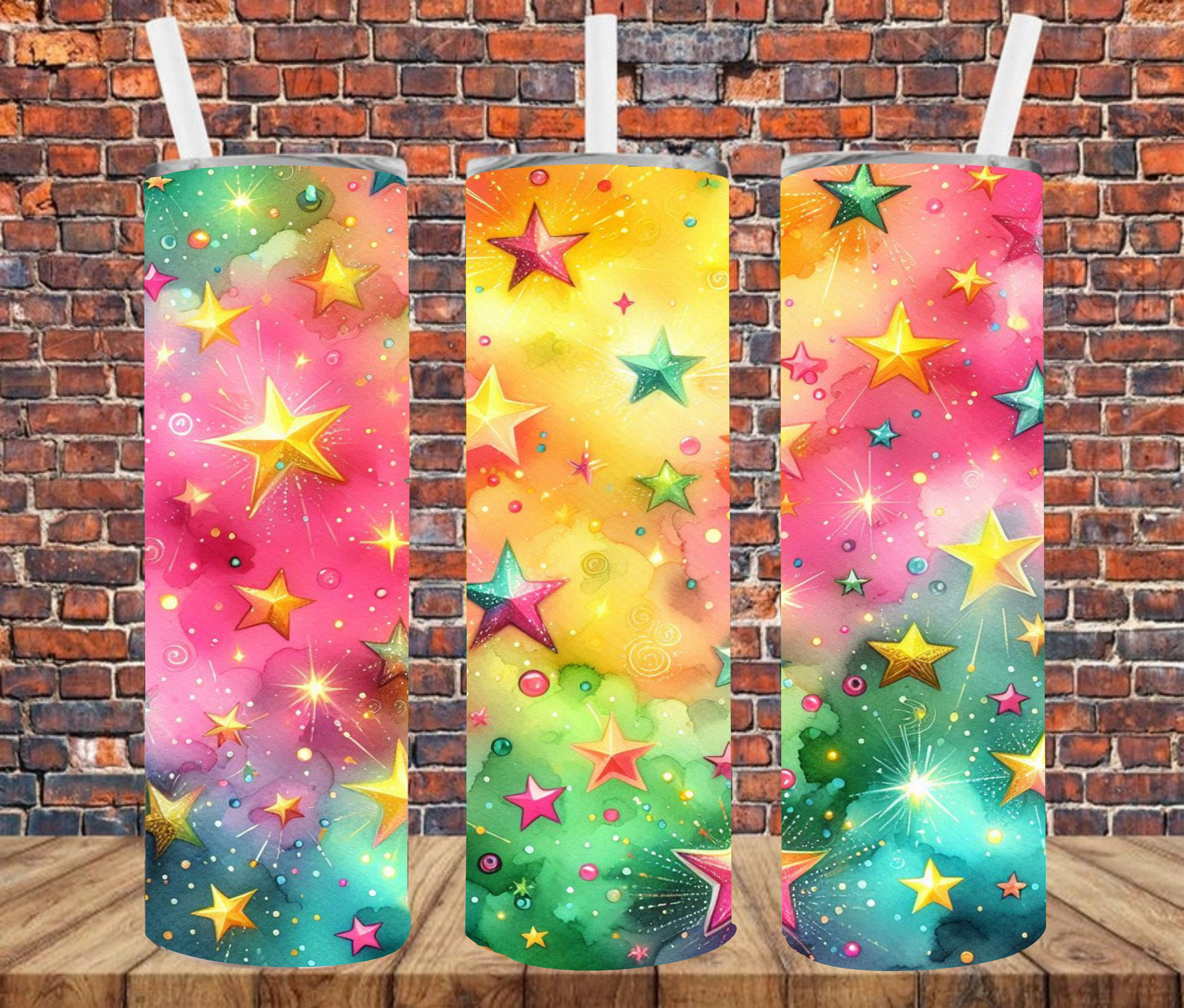 Stars - Tumbler Wrap - vinyl Transfers