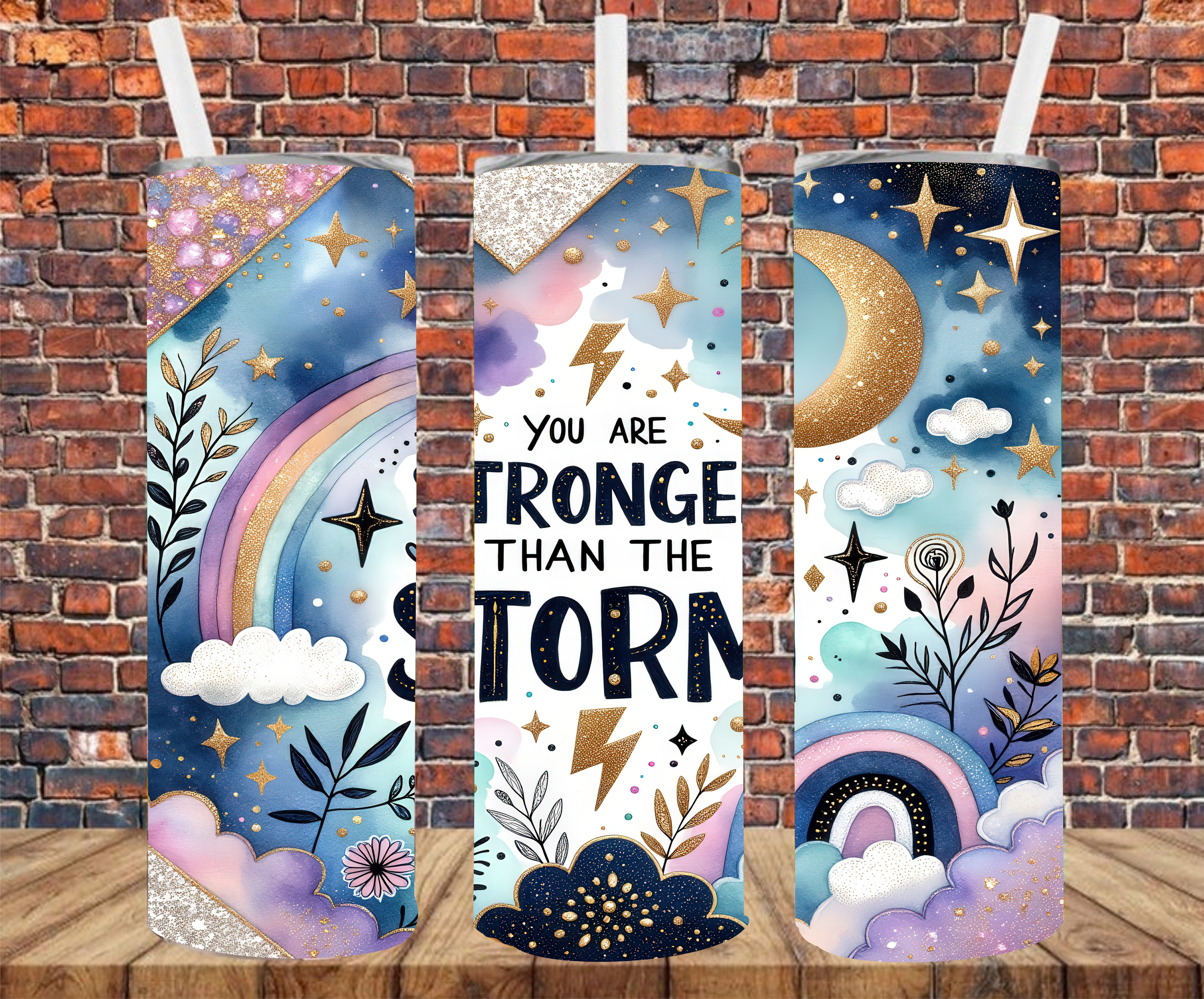 Stronger Than The Storm - Tumbler Wrap - Sublimation Transfers