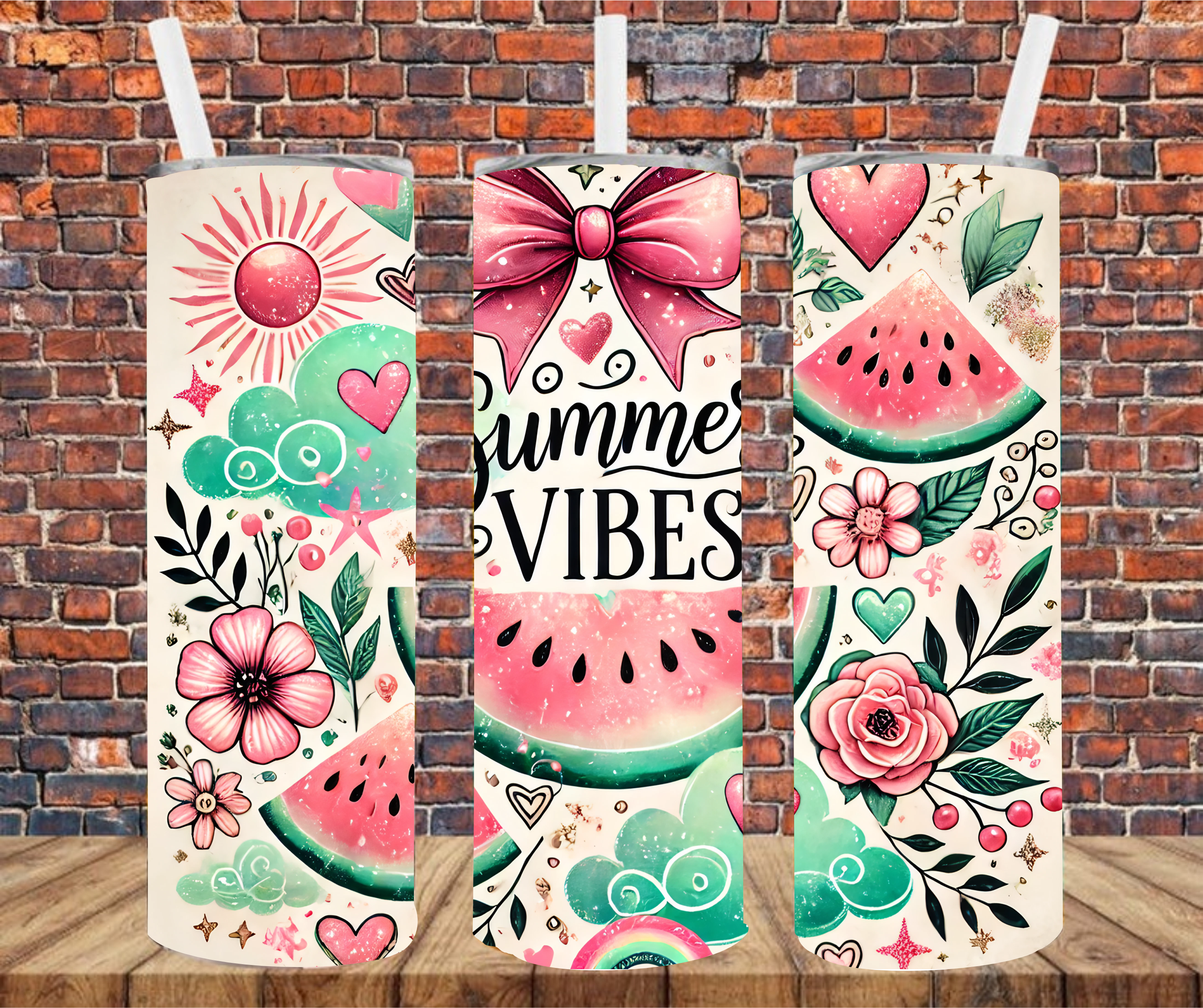 Summer Vibes - Tumbler Wrap - Sublimation Transfer