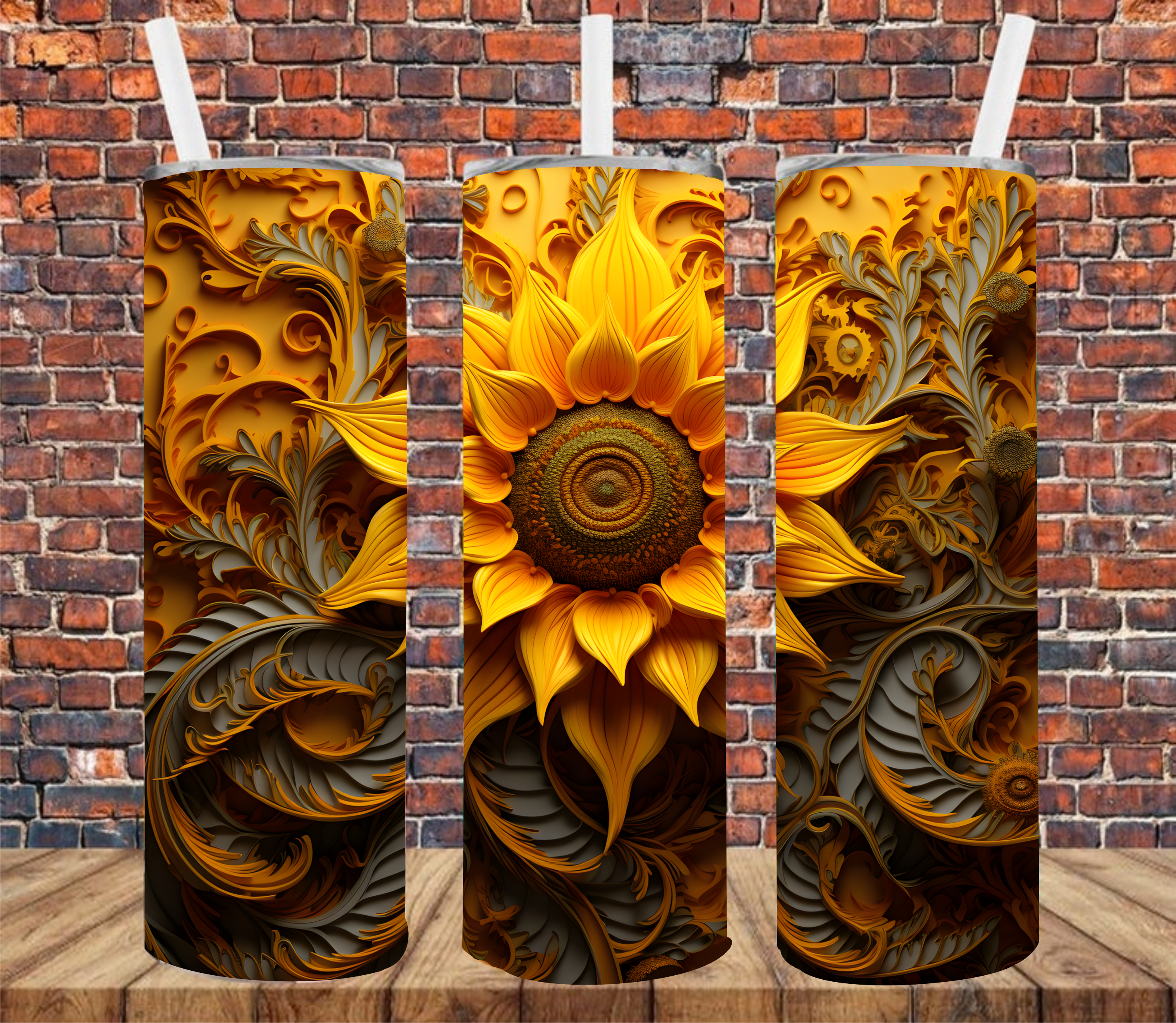 Sunflower - Tumbler Wrap - Sublimation Transfer