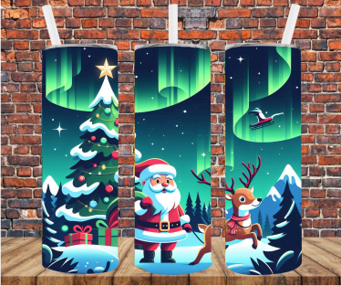 Retro Santa - Tumbler Wrap - Sublimation Transfer