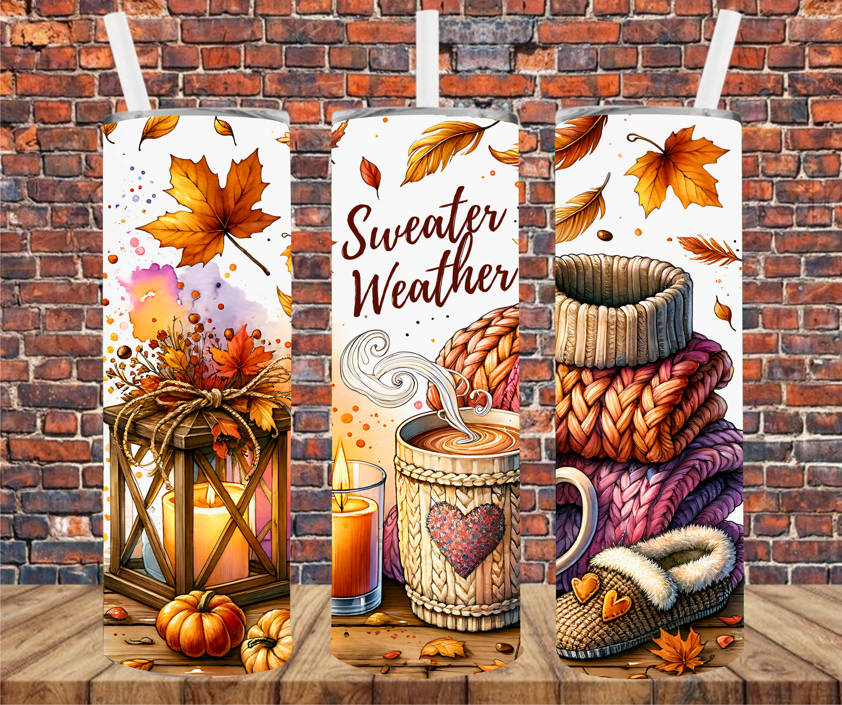 Sweater Weather - Tumbler Wrap - Sublimation Transfers