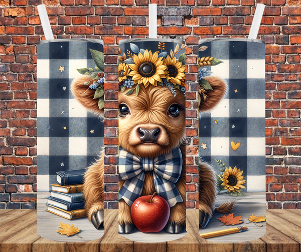 Country Cow Teacher - Tumbler Wrap - Sublimation Transfers
