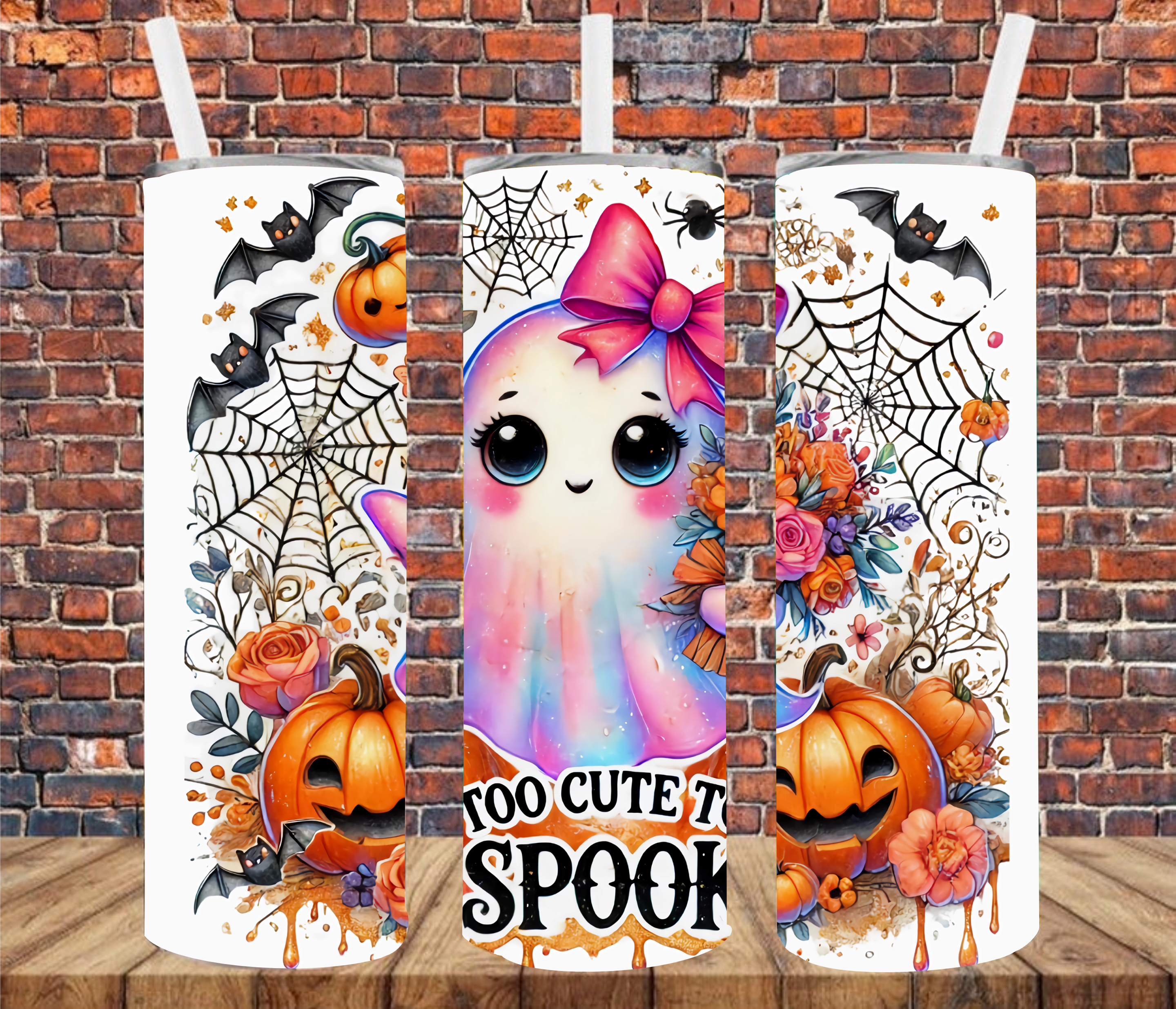 Too Cute To Spook - Tumbler Wrap - vinyl Transfers