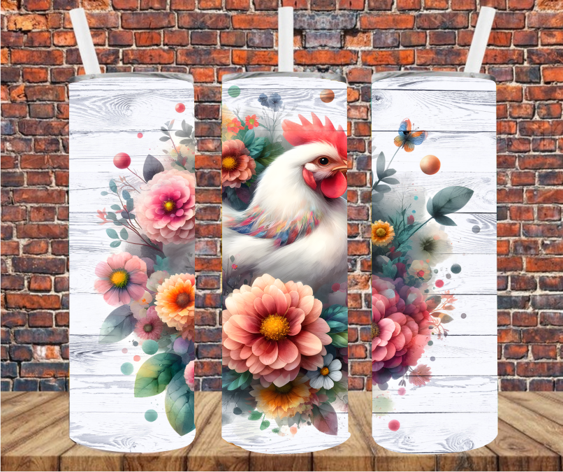 Country Chicken - Tumbler Wrap - Vinyl Transfer
