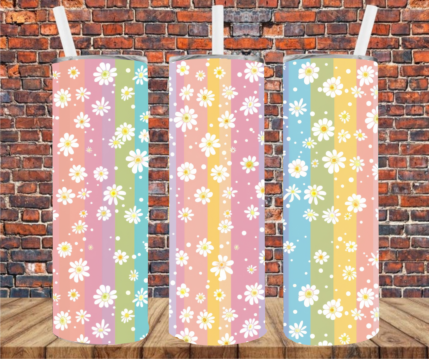 Daisies - Tumbler Wrap - Sublimation Transfer