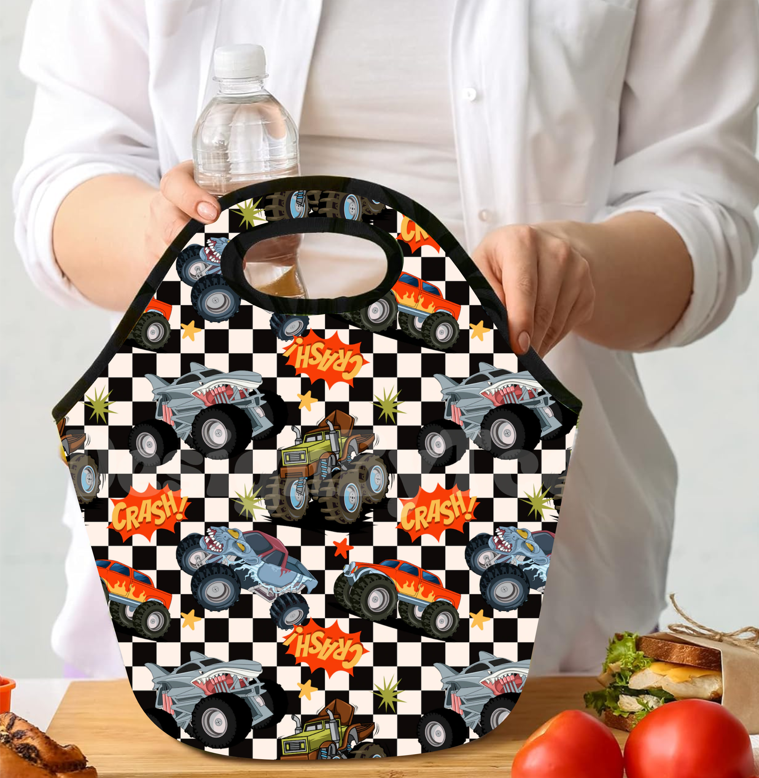 Monster Trucks - Lunch Tote - Sublimation Transfer