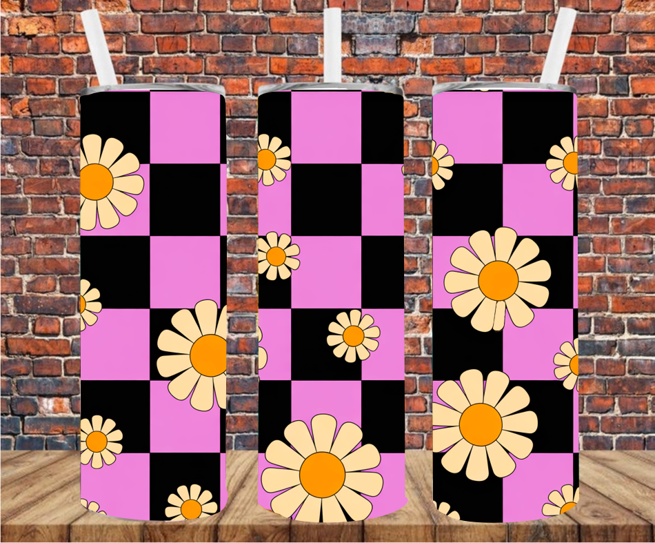Modern Daisies - Tumbler Wrap - Sublimation Transfer