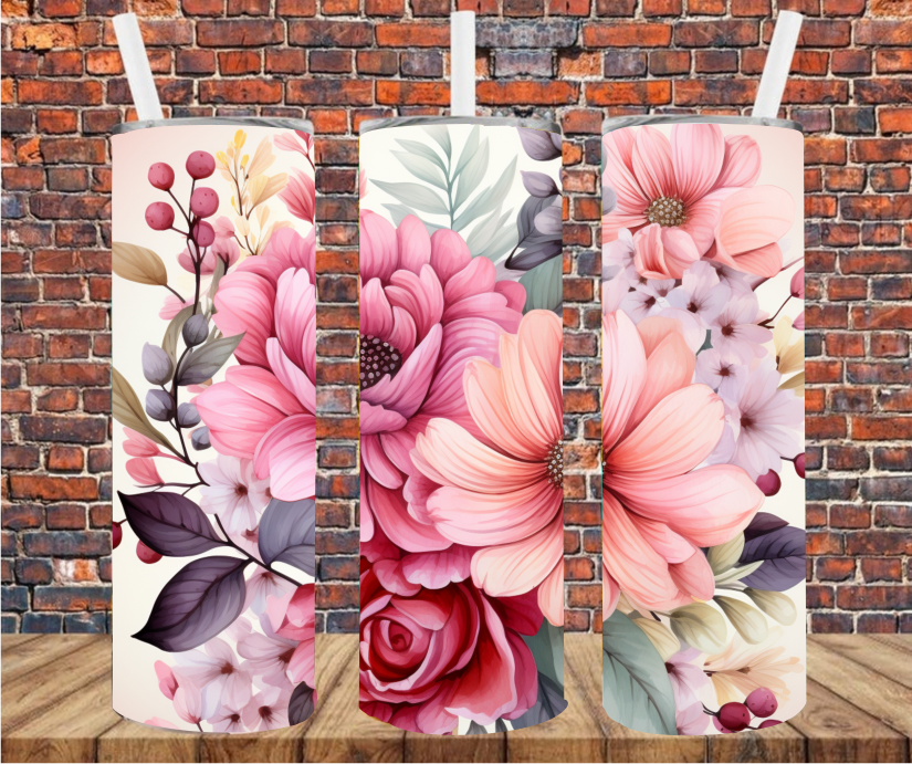 Floral - Tumbler Wrap - Sublimation Transfer