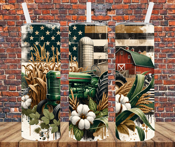 Farm Tractor - Tumbler Wrap - Sublimation Transfers