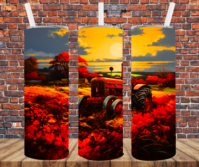 Farm Tractor - Tumbler Wrap - Sublimation Transfers
