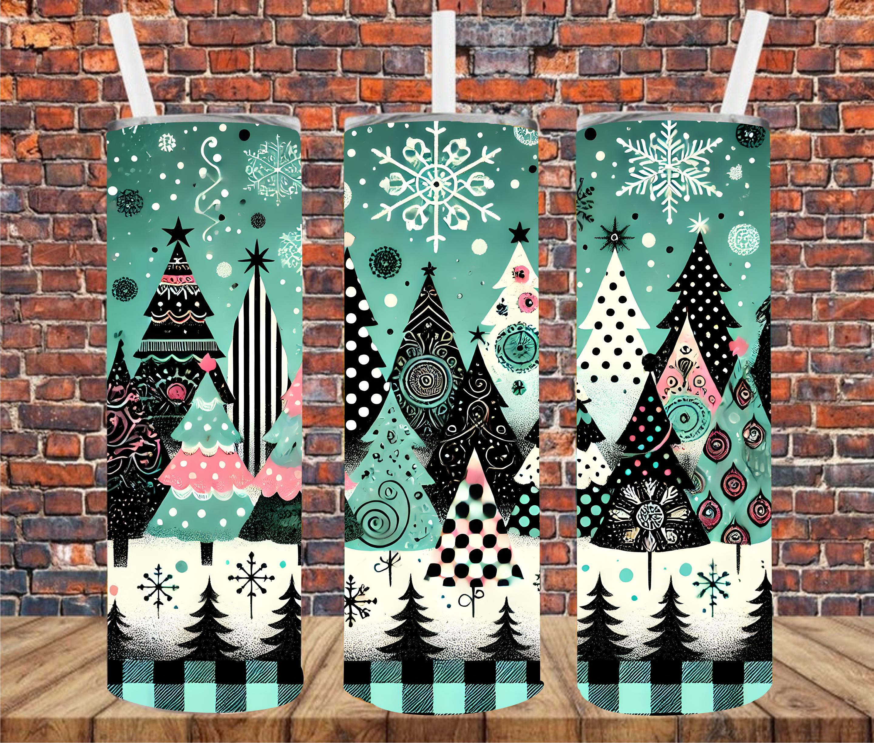 Christmas Trees - Tumbler Wrap - Sublimation Transfer
