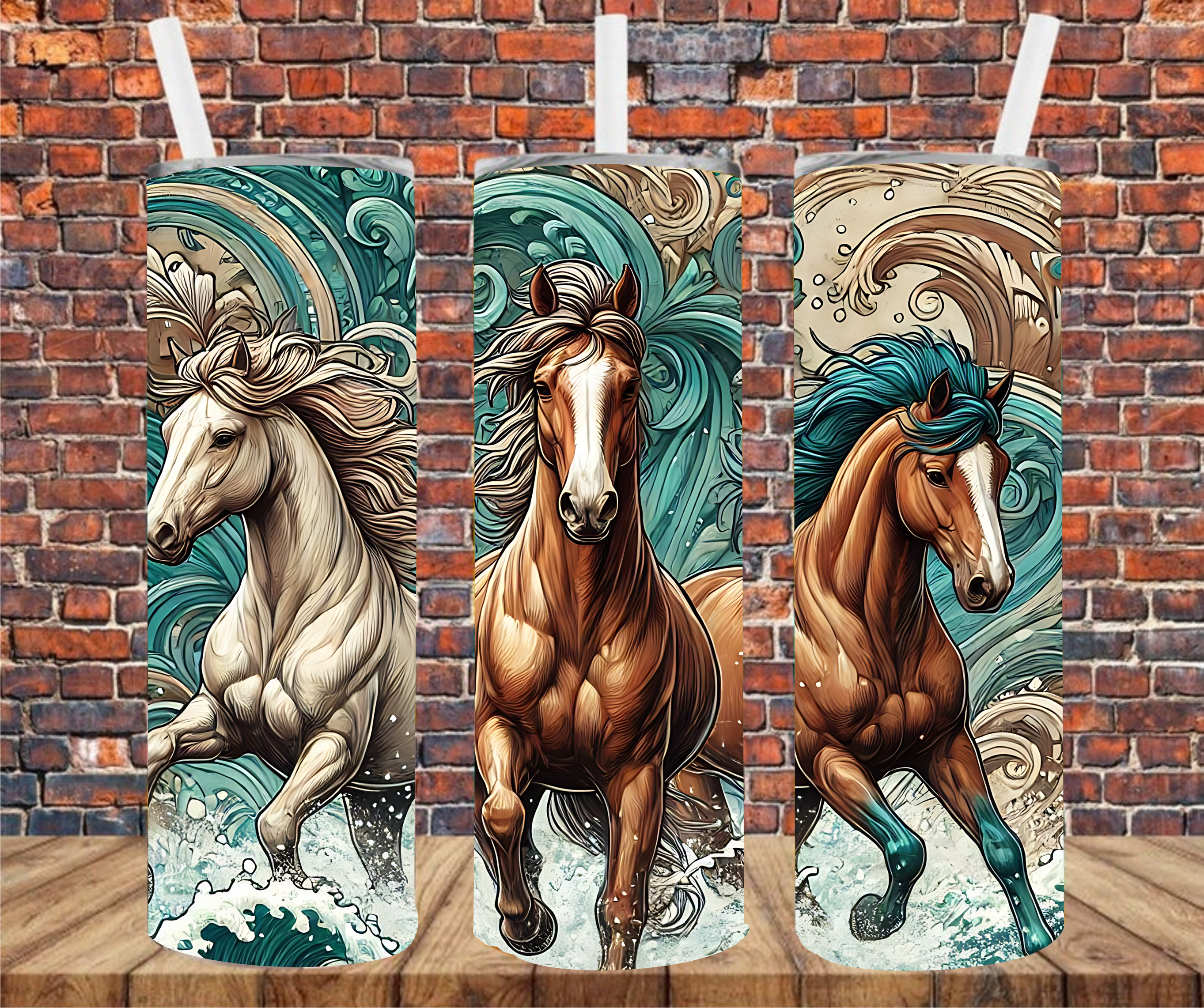 Horses - Tumbler Wrap - Sublimation Transfer