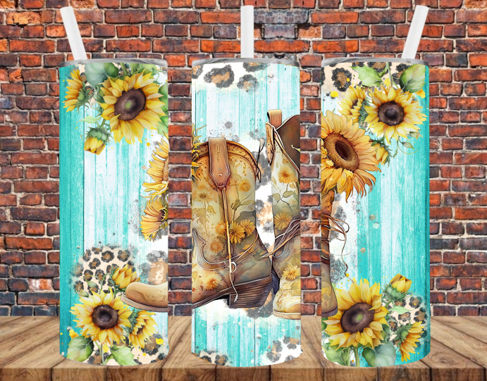 Country Boots - Tumbler Wrap - Sublimation Transfers