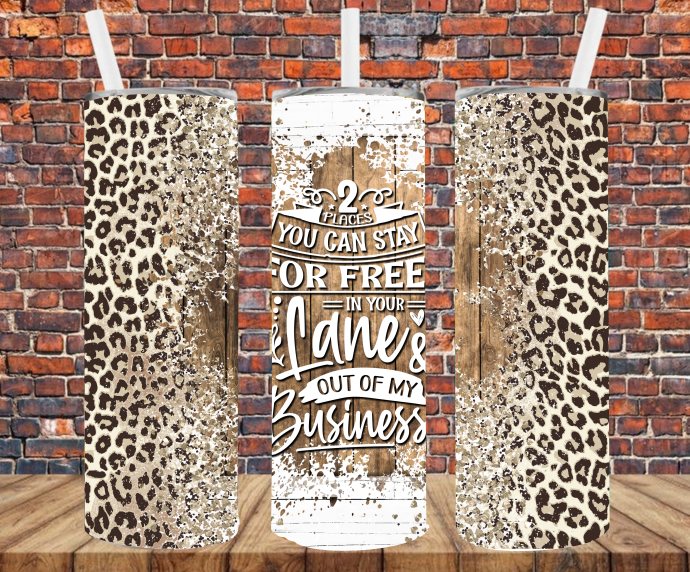 Two Places You Can Stay For Free - Tumbler Wrap Sublimation Transfers