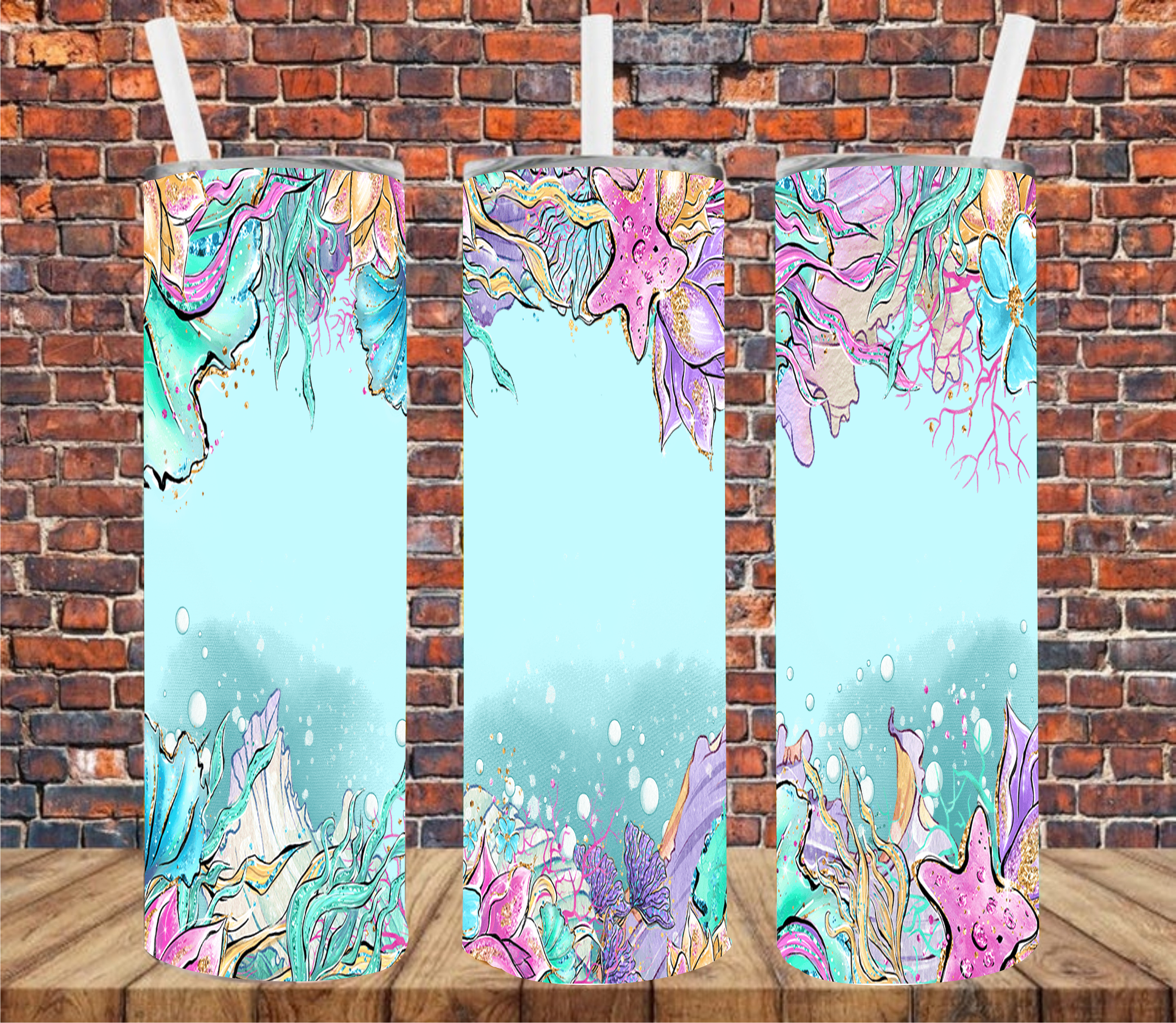Under The Sea - Tumbler Wrap - Sublimation Transfers