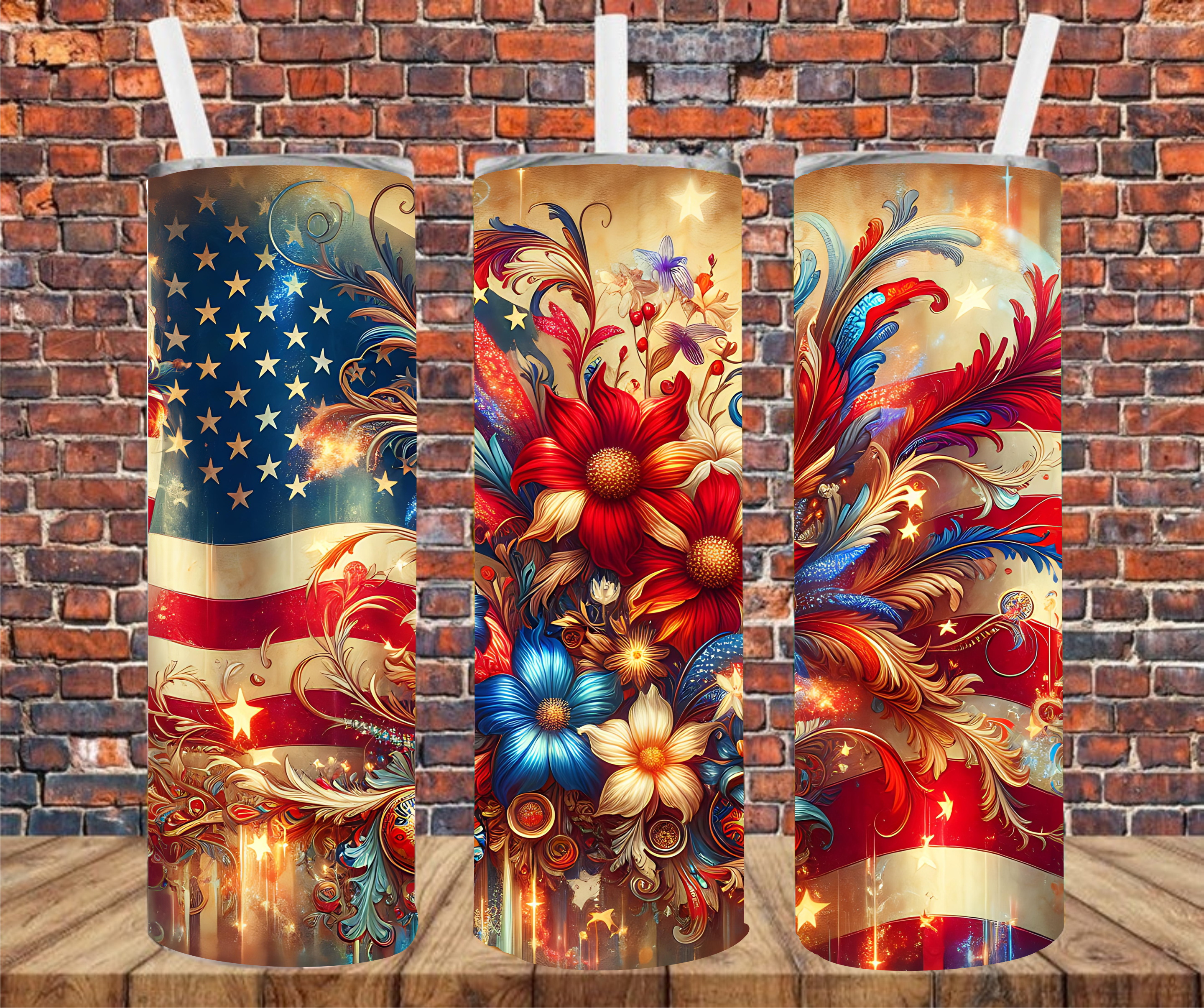 Celebrate America - Tumbler Wrap - Sublimation Transfer