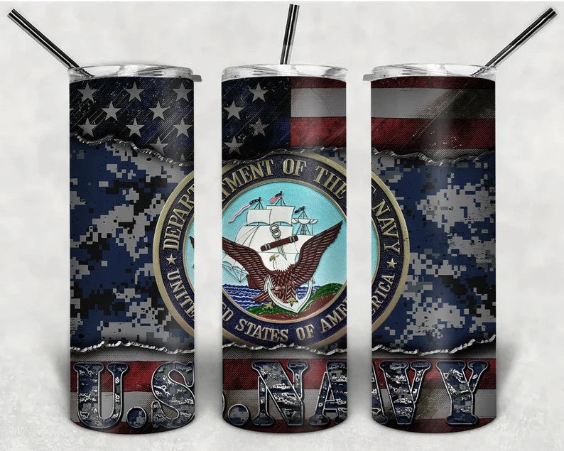Navy - Tumbler Wrap Sublimation Transfers