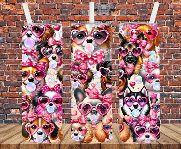 Valentine's Dog Lover - Tumbler Wrap - Sublimation Transfers