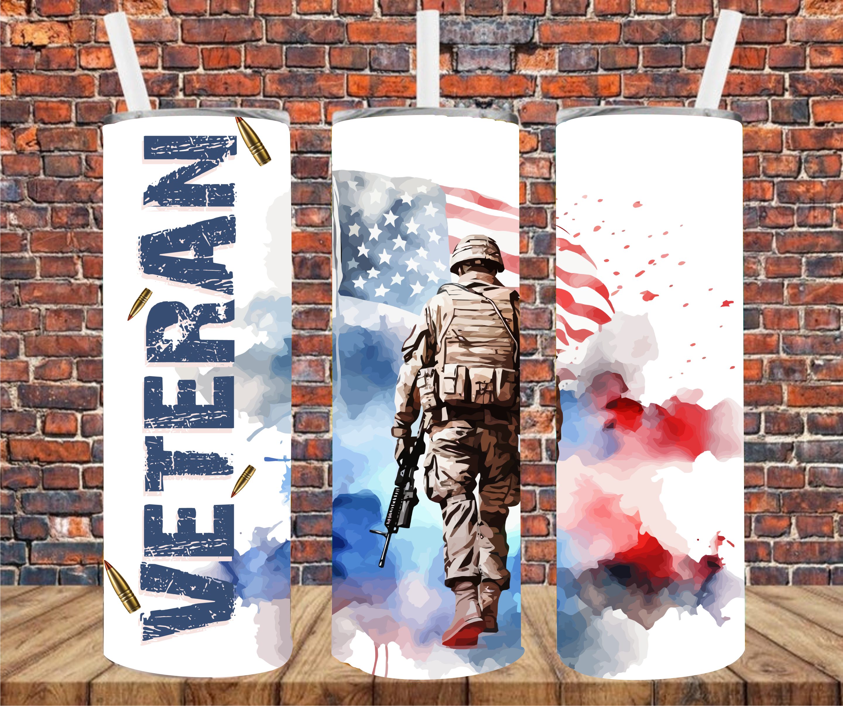 Veteran - Tumbler Wrap - Sublimation Transfers