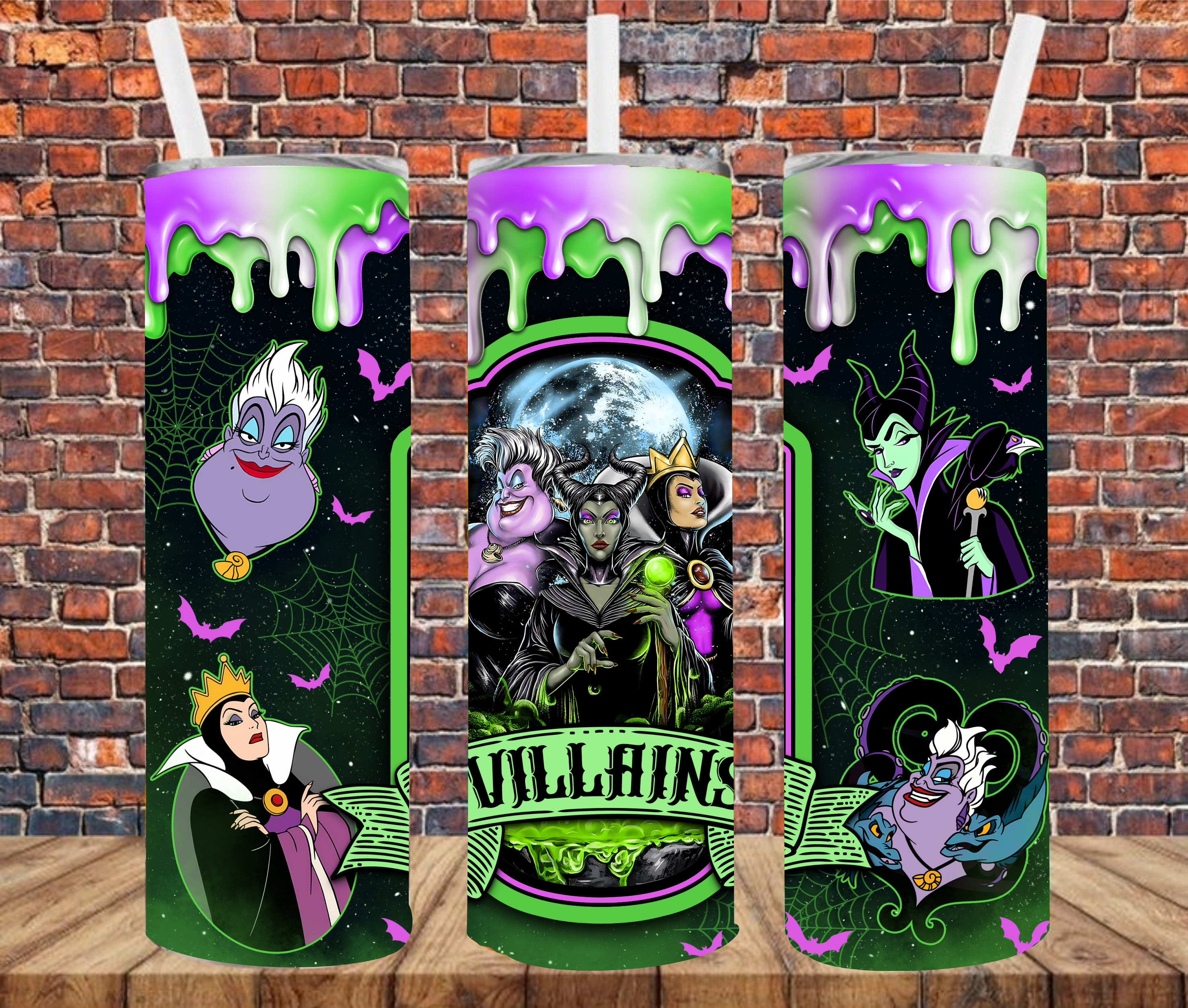Villains - Tumbler Wrap - Sublimation Transfers