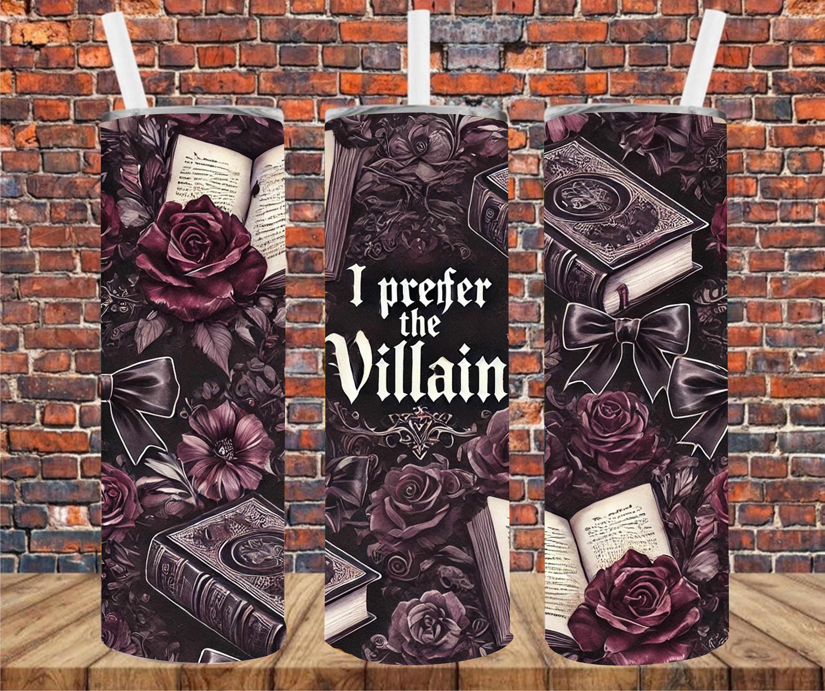 I Prefer The Villain - Tumbler Wrap - Sublimation Transfers