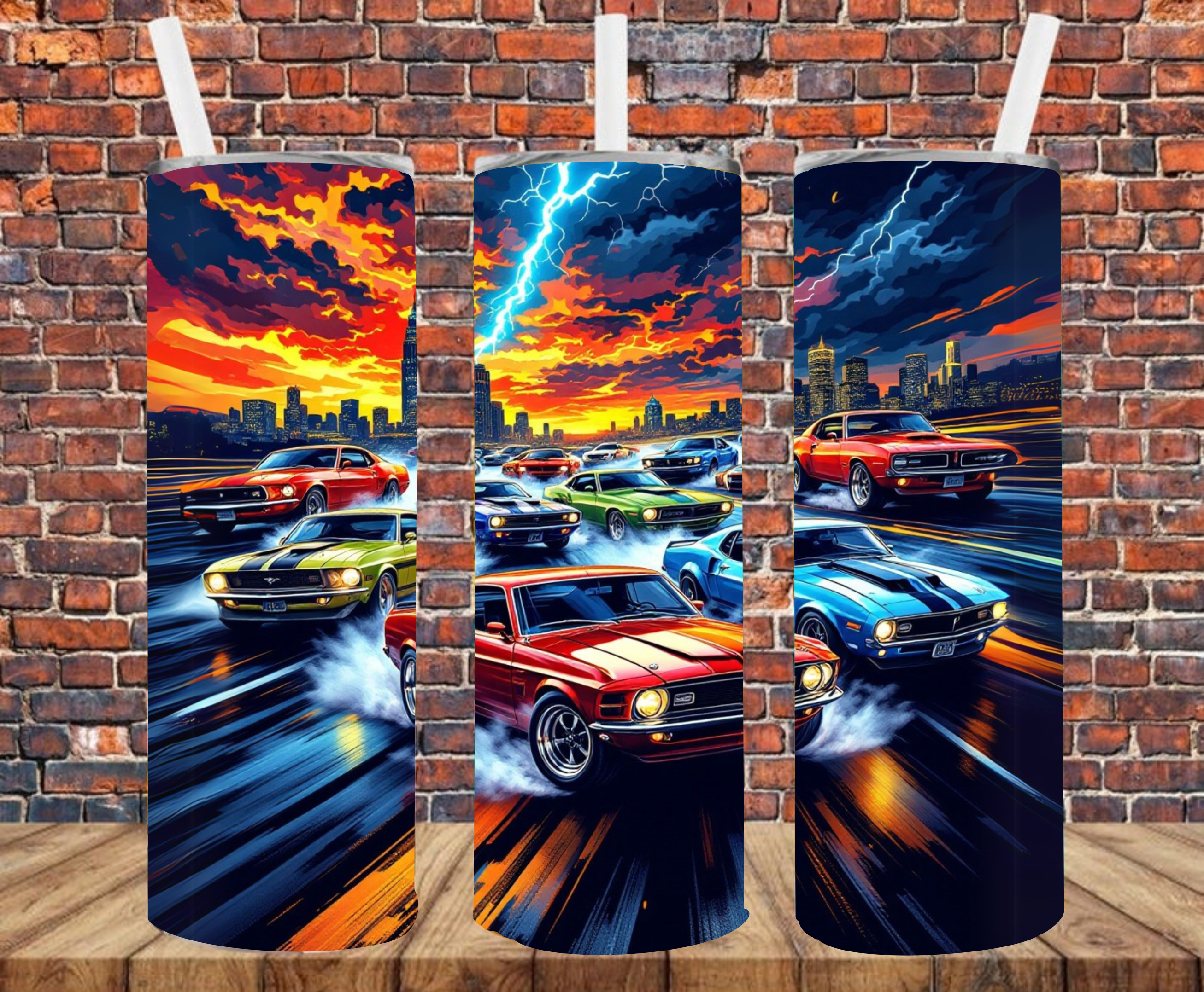 Vintage Sports Cars - Tumbler Wrap - Sublimation Transfer