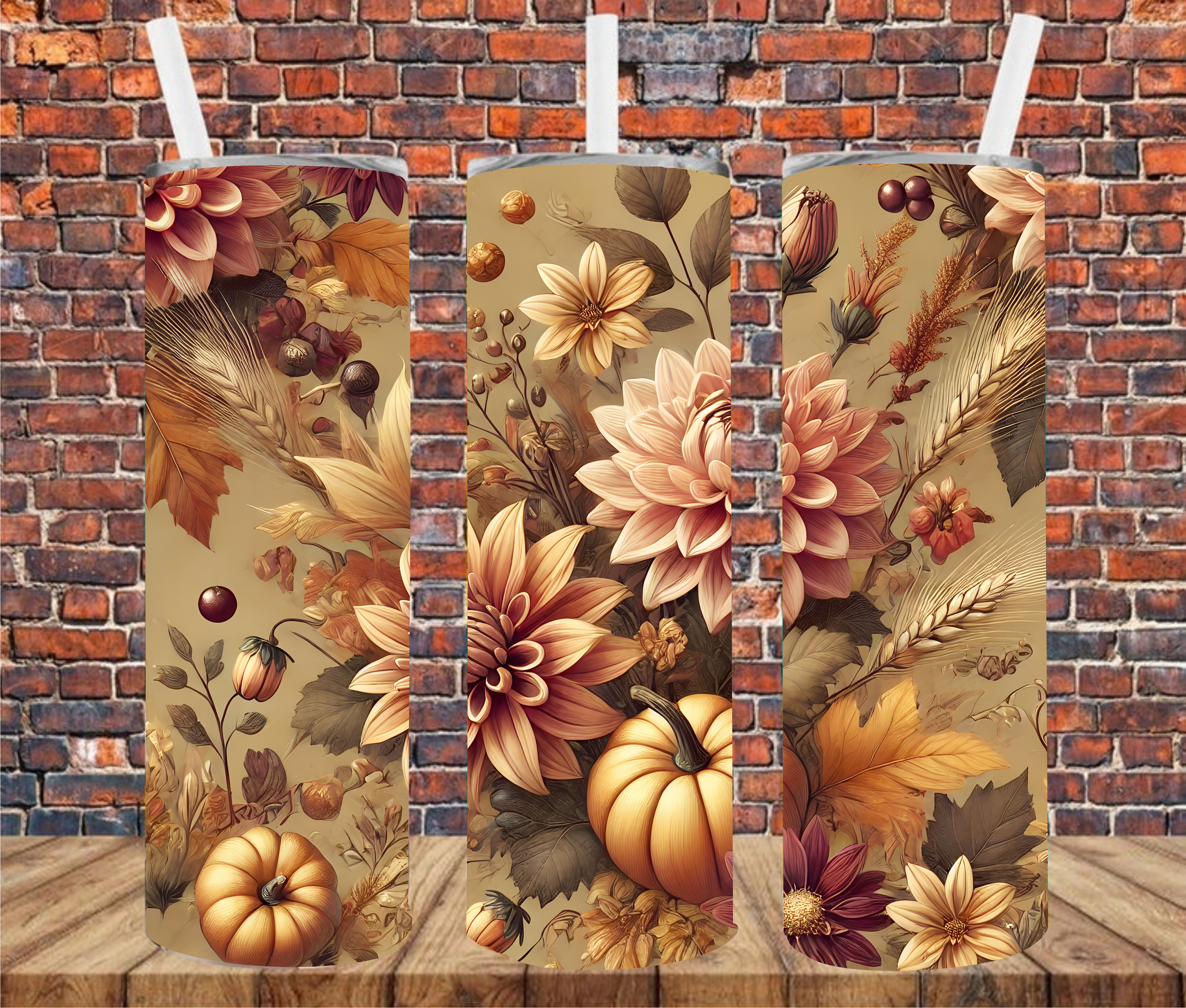 Autumn Floral - Sublimation Tumbler Wrap