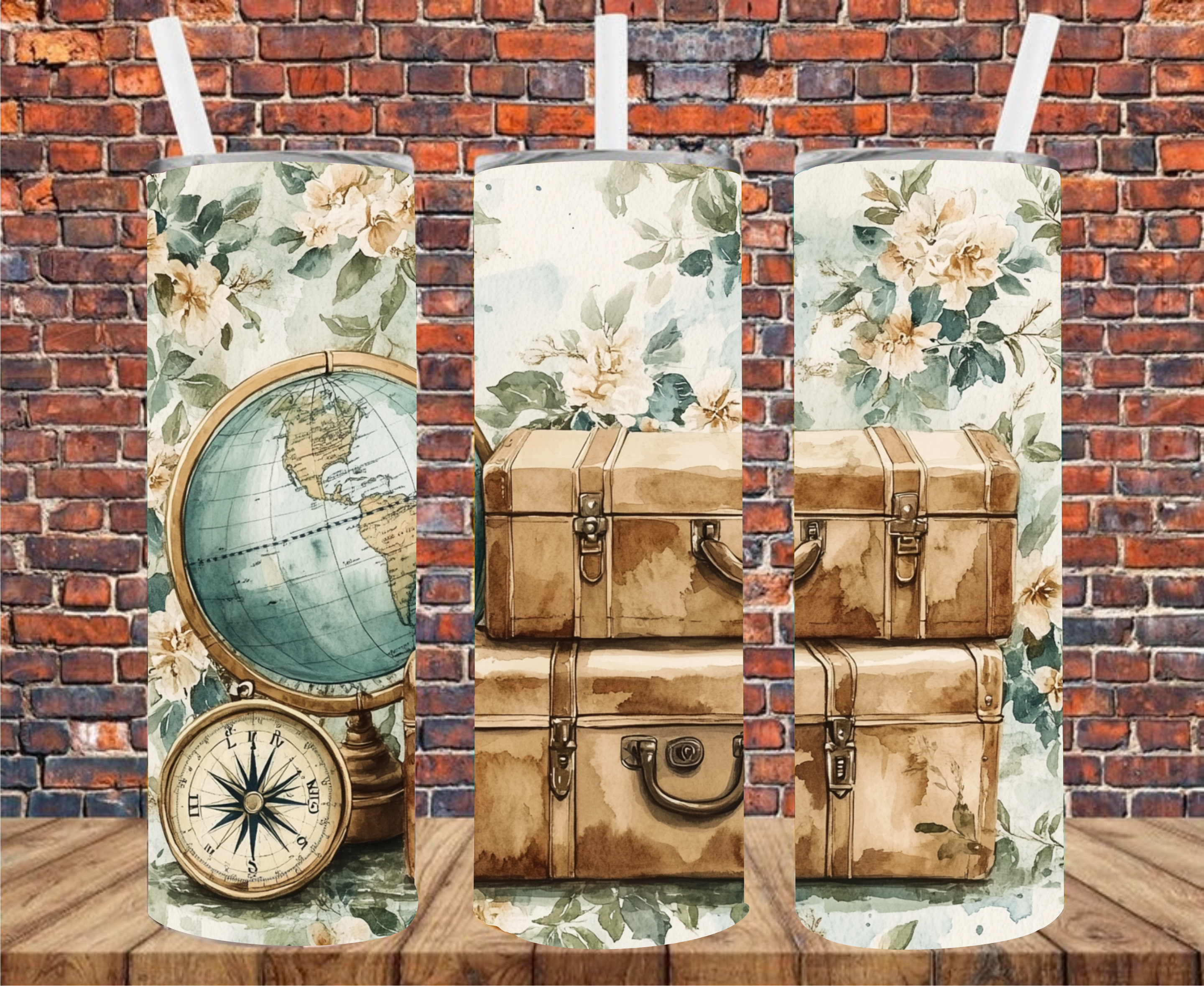 World Travel - Tumbler Wrap - Sublimation Transfers