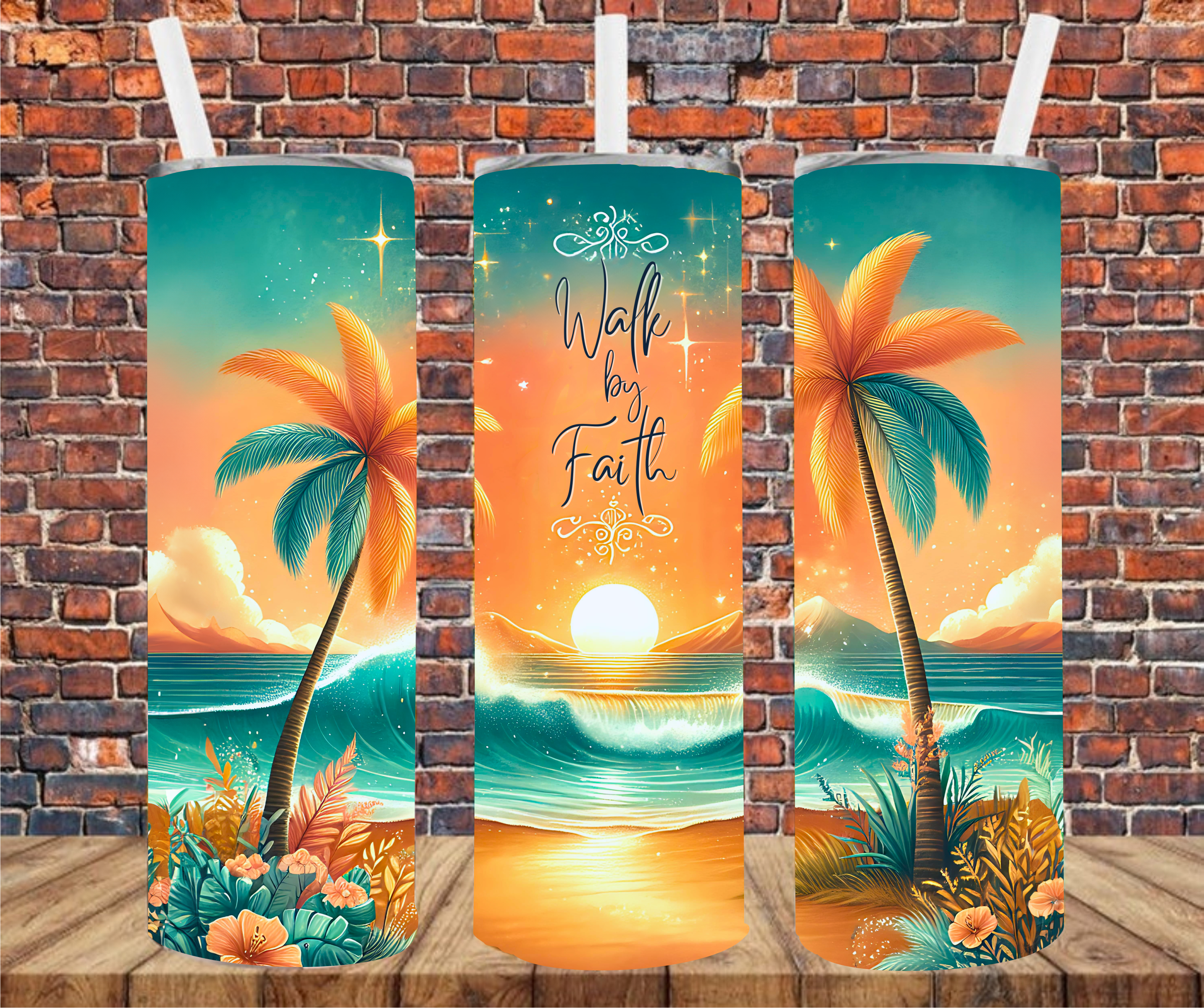 Walk By Faith - Tumbler Wrap - Sublimation Transfers